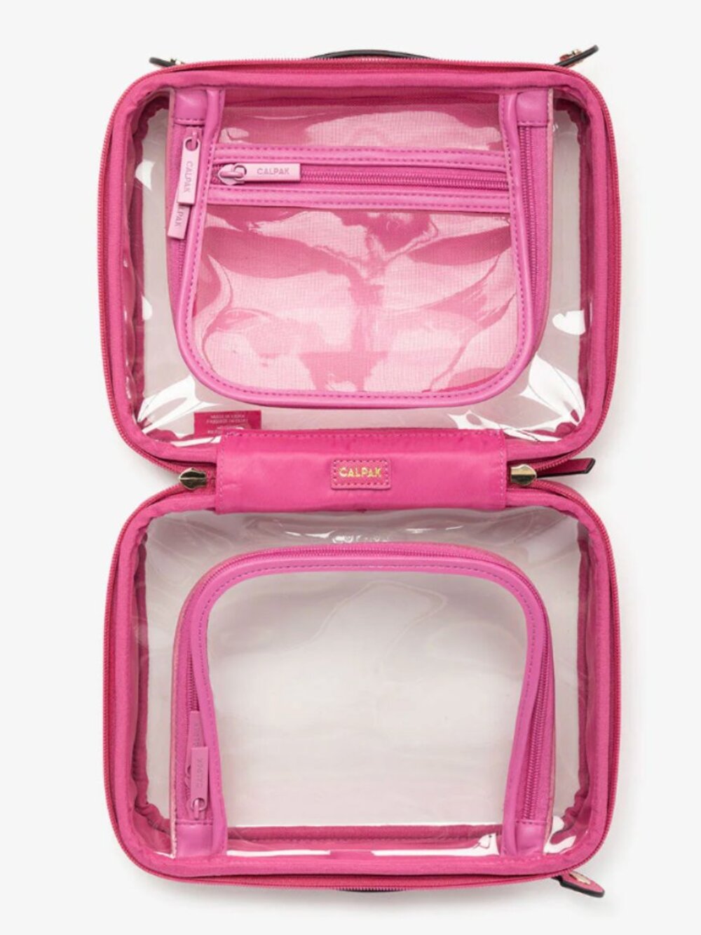 Calpak Medium Clear Cosmetics Case in Dragonfruit - Picture 3 of 5